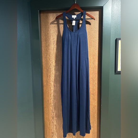 Soma Dresses & Skirts - Soma Bra Dress, Navy Blue Maxi Dress, Lined with Pockets NWT